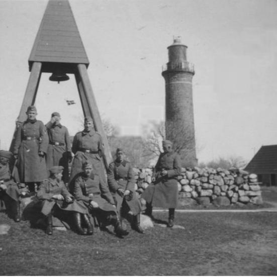 Foto af tyske soldater på Hirsholmene