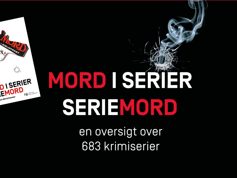Foto af krimioversigt. Tekst på billedet: "Mord i serier - seriemord, en oversigt over 683 krimiserier"