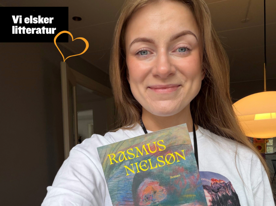 Matilde med bogen Rasmus Nielsøn